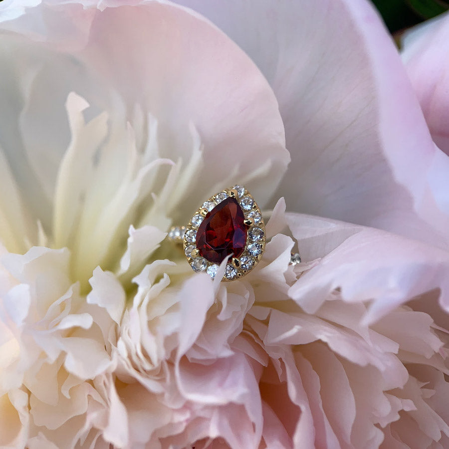Dahlia Garnet Ring