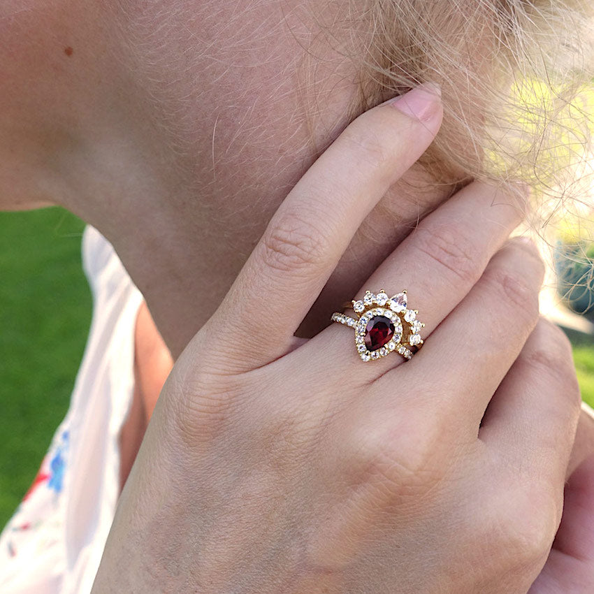 Dahlia Garnet Ring