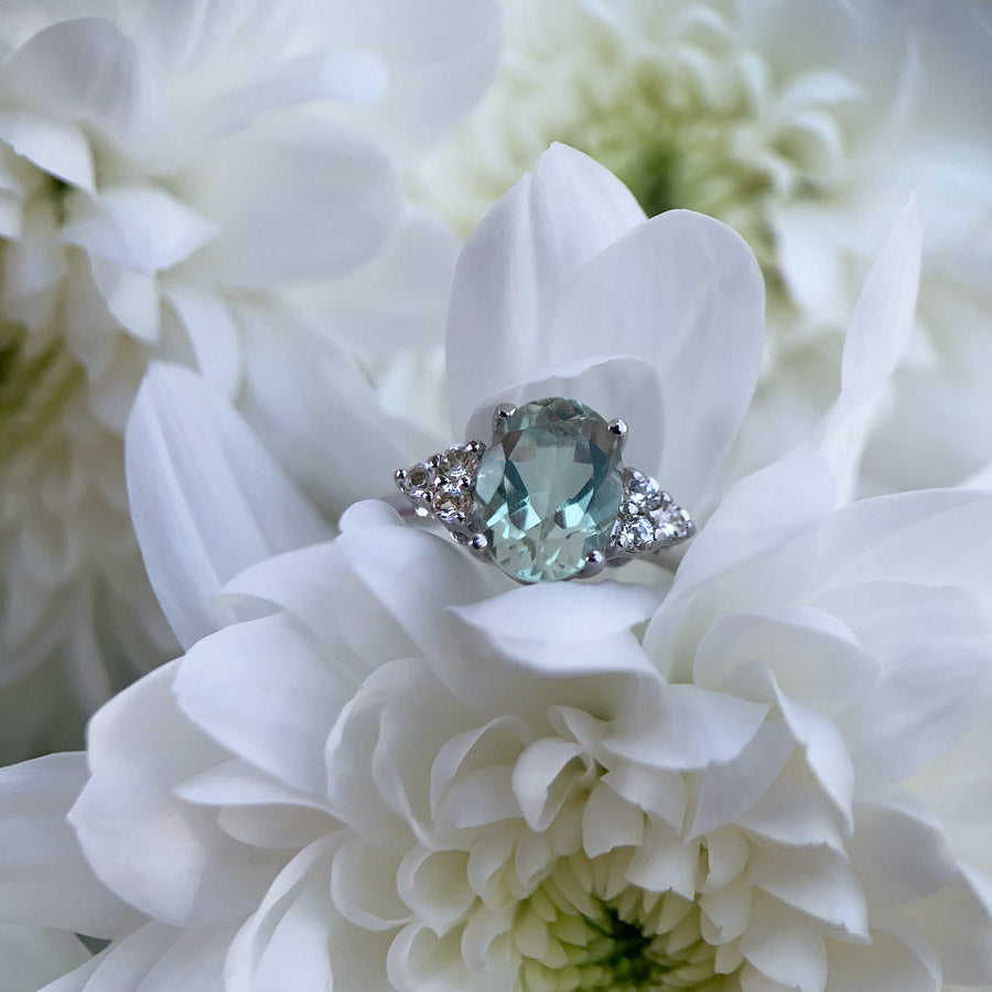 Iris Green Amethyst Ring