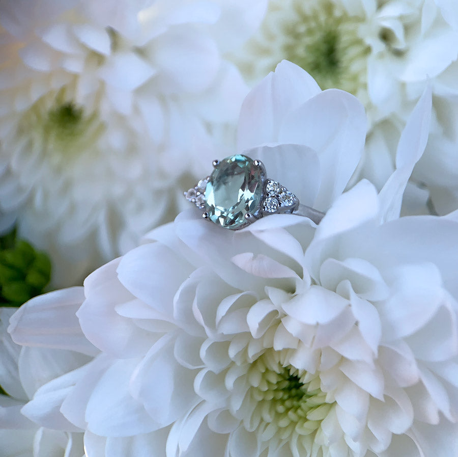Iris Green Amethyst Ring