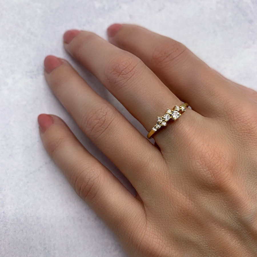 Cosmos White Topaz Ring