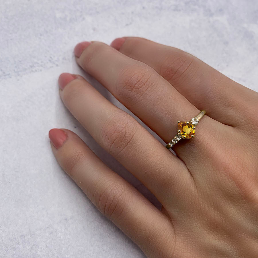 Sundrop Citrine Ring