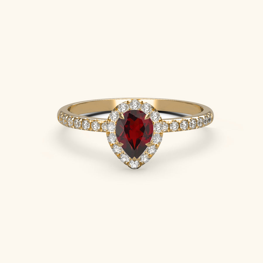 Dahlia Garnet Ring