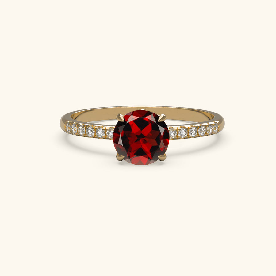 Forget Me Not Garnet Ring