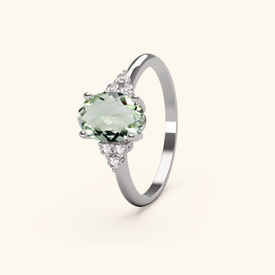 Iris Green Amethyst Ring