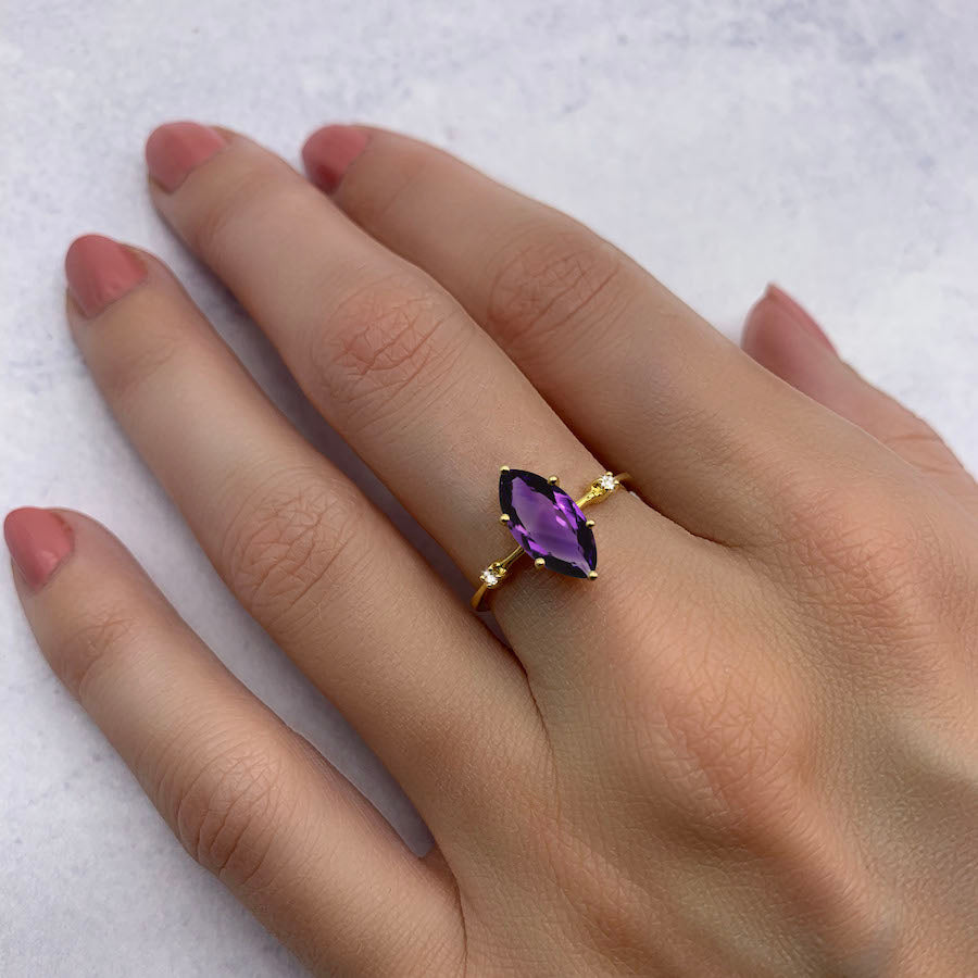 Blazing Star Amethyst Ring