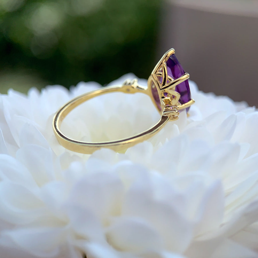 Blazing Star Amethyst Ring