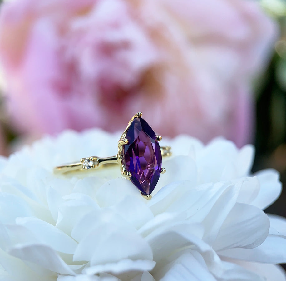 Blazing Star Amethyst Ring