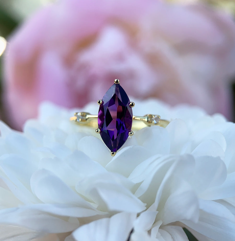 Blazing Star Amethyst Ring