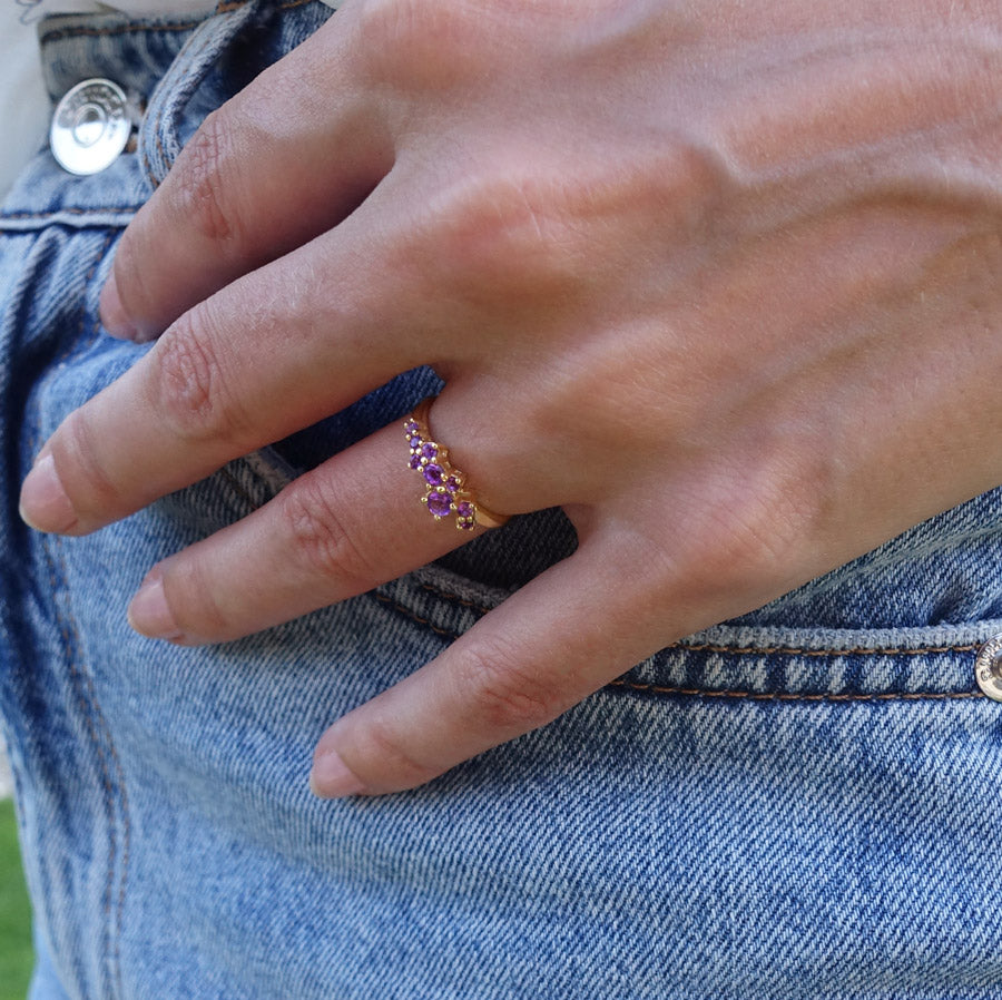 Cosmos Amethyst Ring