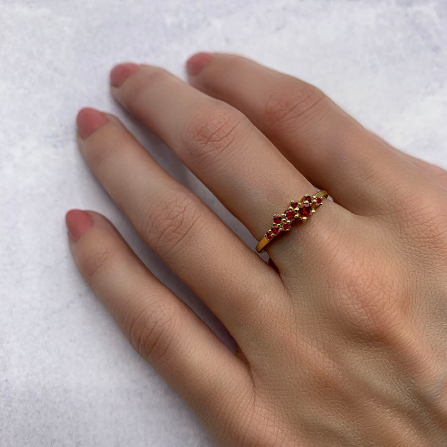 Cosmos Garnet Ring