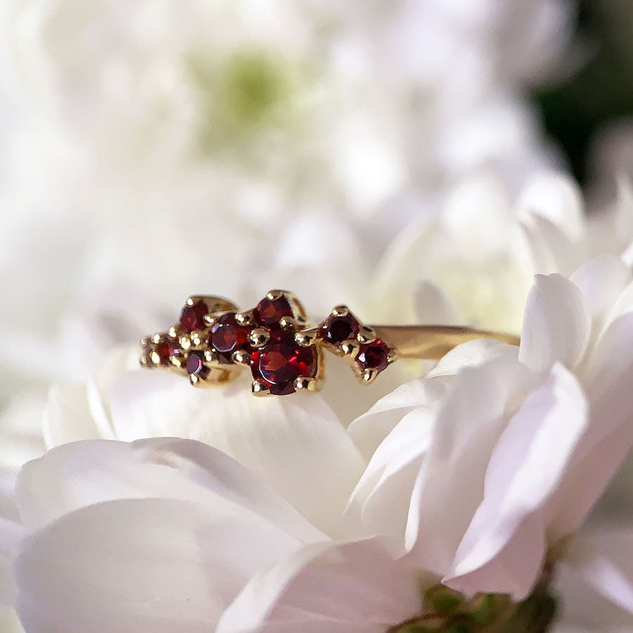 Cosmos Garnet Ring