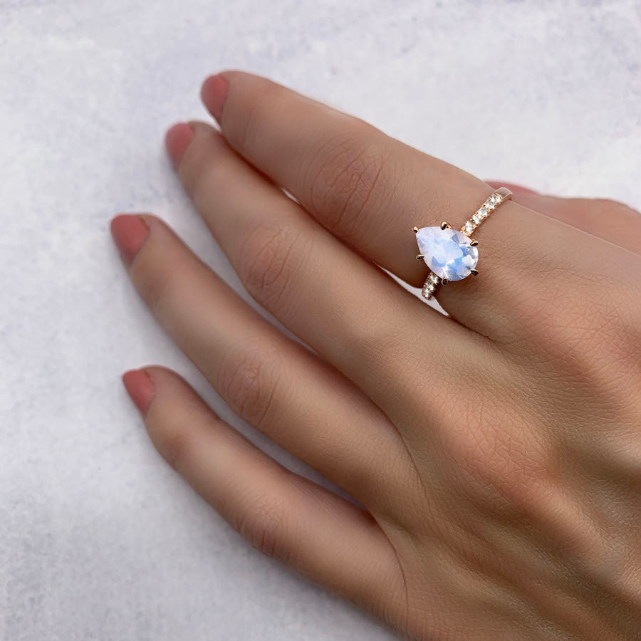 Wisteria Moonstone Ring