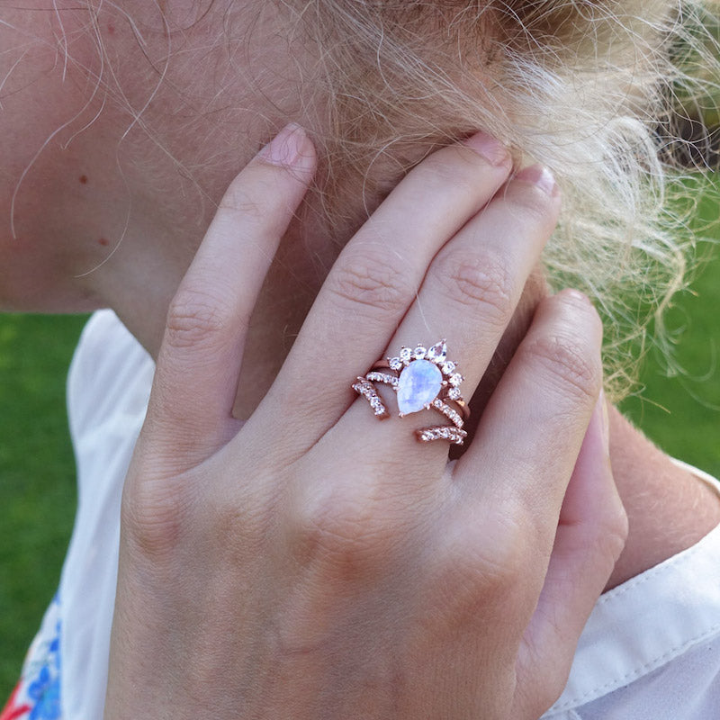 Wisteria Moonstone Ring