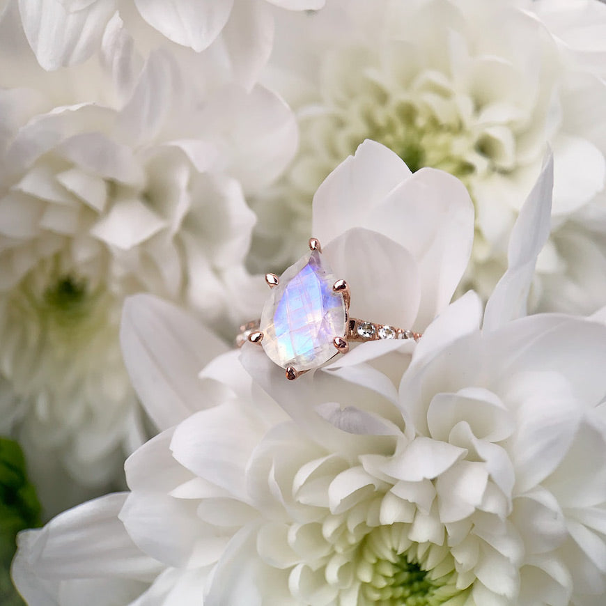 Wisteria Moonstone Ring