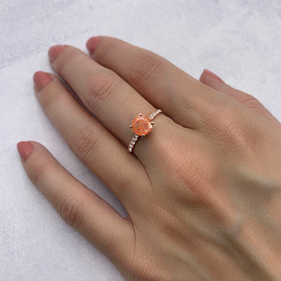 Forget Me Not Sunstone Ring