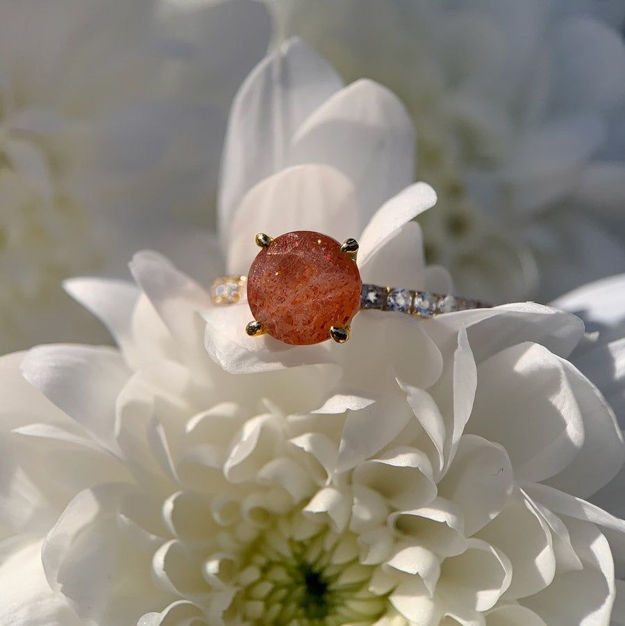 Forget Me Not Sunstone Ring