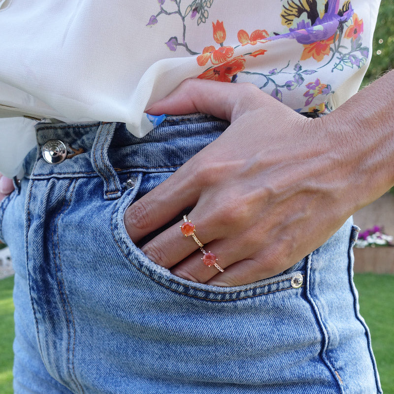 Forget Me Not Sunstone Ring