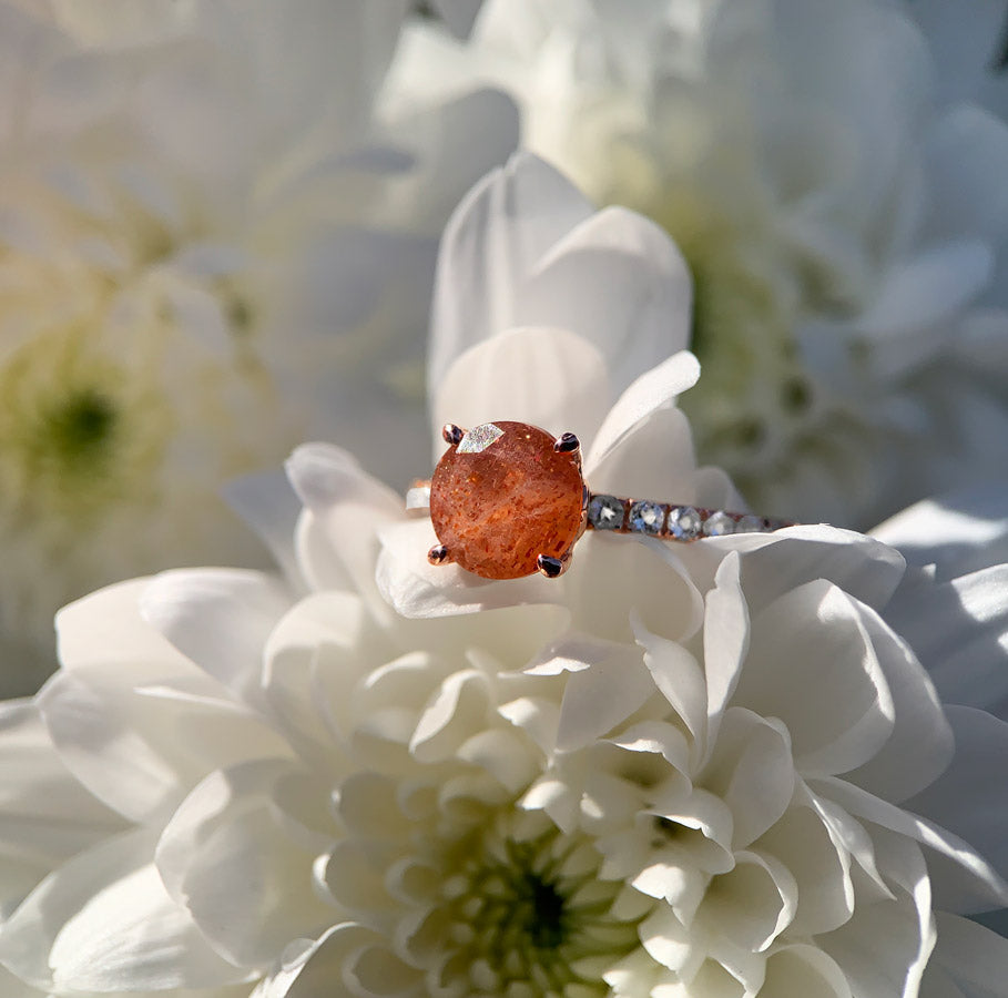 Forget Me Not Sunstone Ring