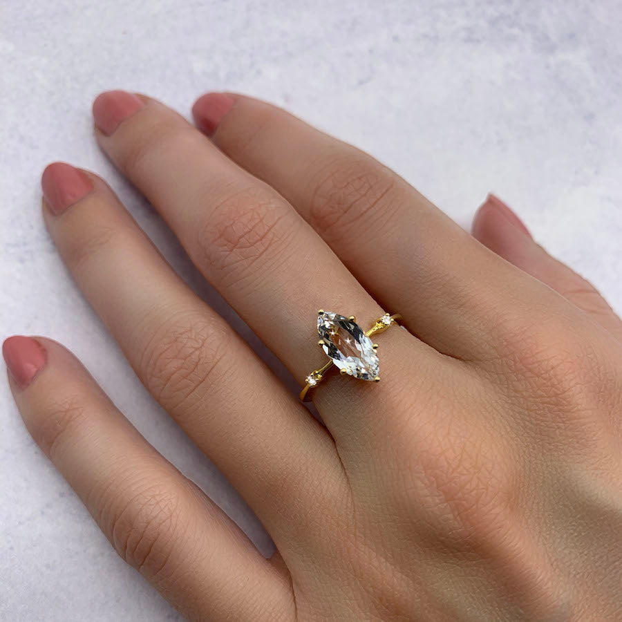 Blazing Star White Topaz Ring