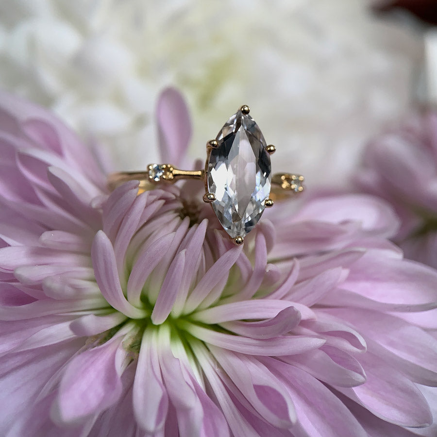 Blazing Star White Topaz Ring