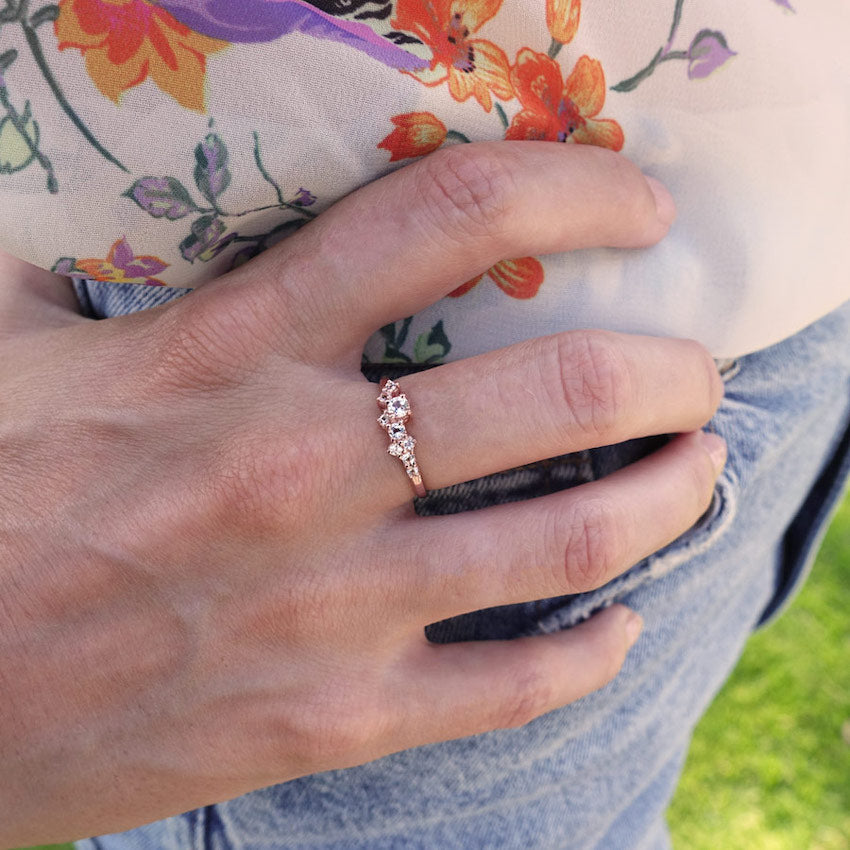 Cosmos White Topaz Ring