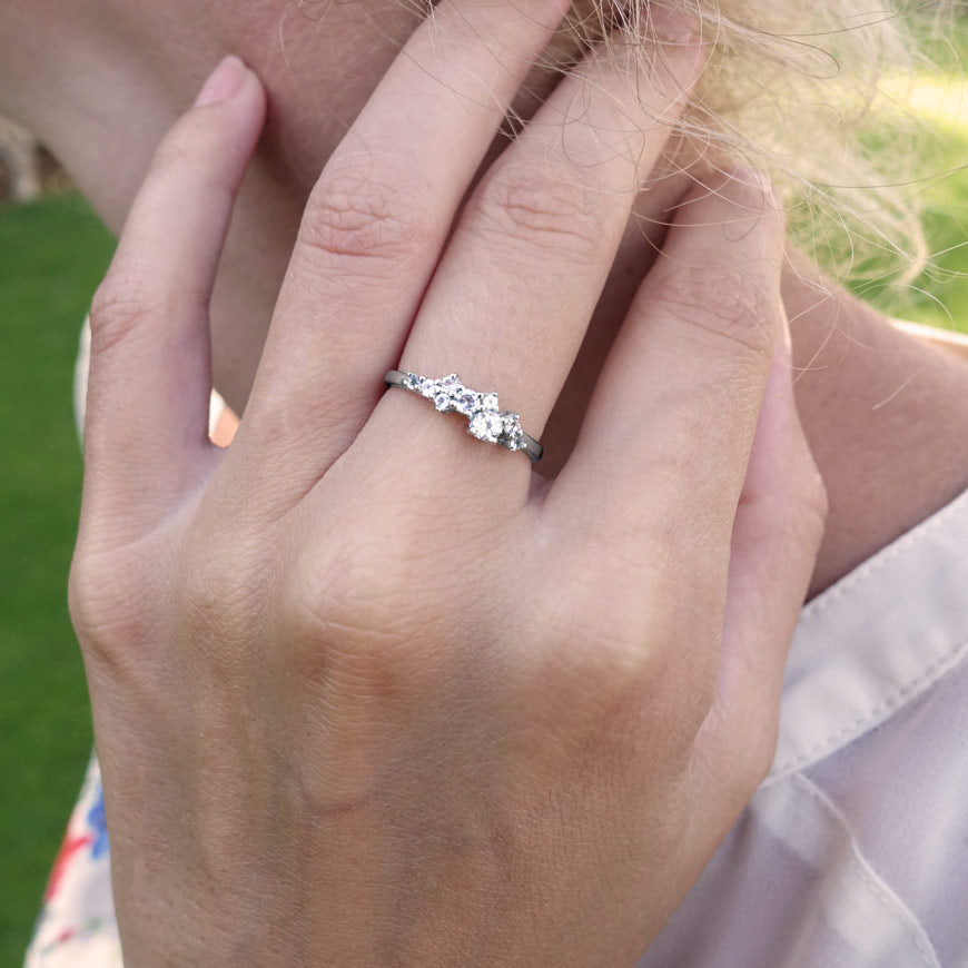 Cosmos White Topaz Ring