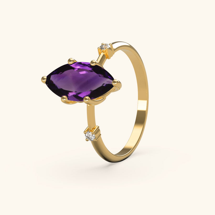 Blazing Star Amethyst Ring