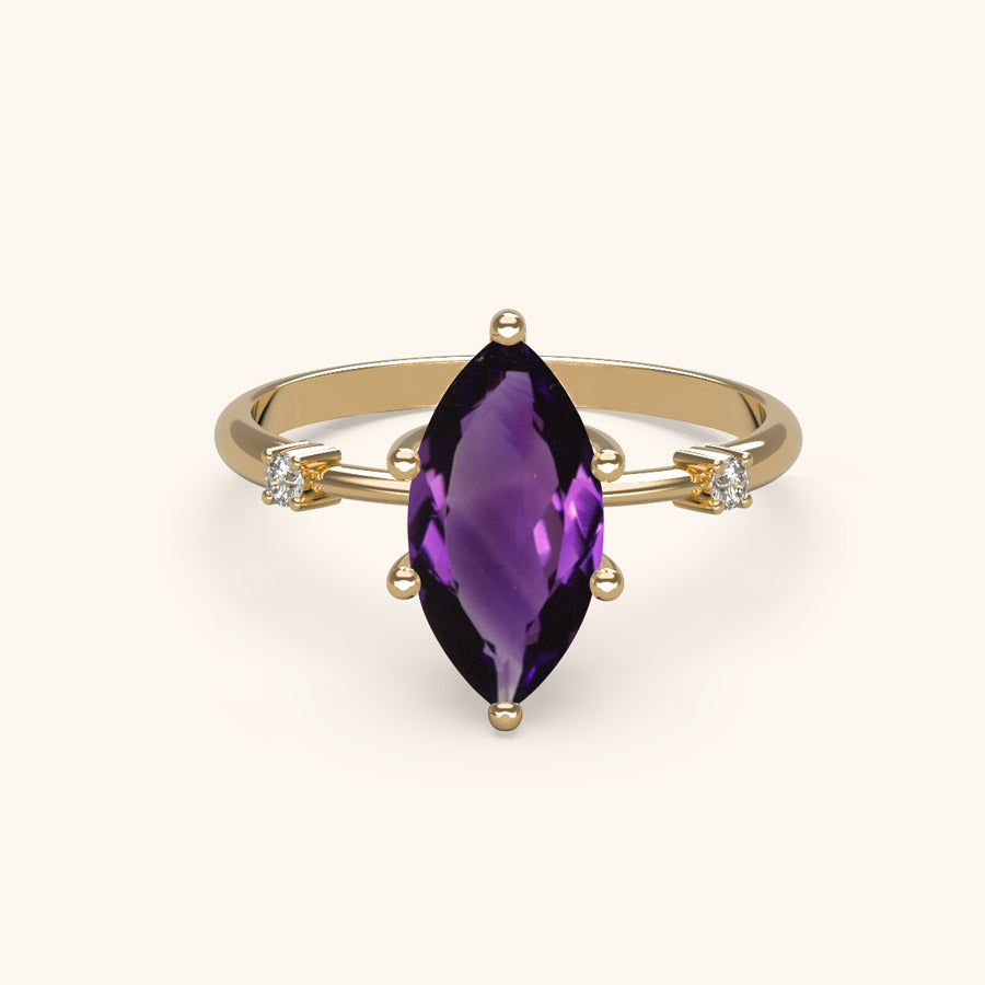 Blazing Star Amethyst Ring