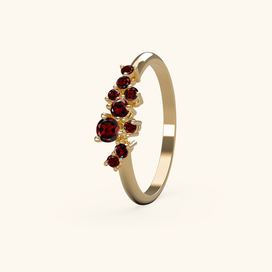 Cosmos Garnet Ring