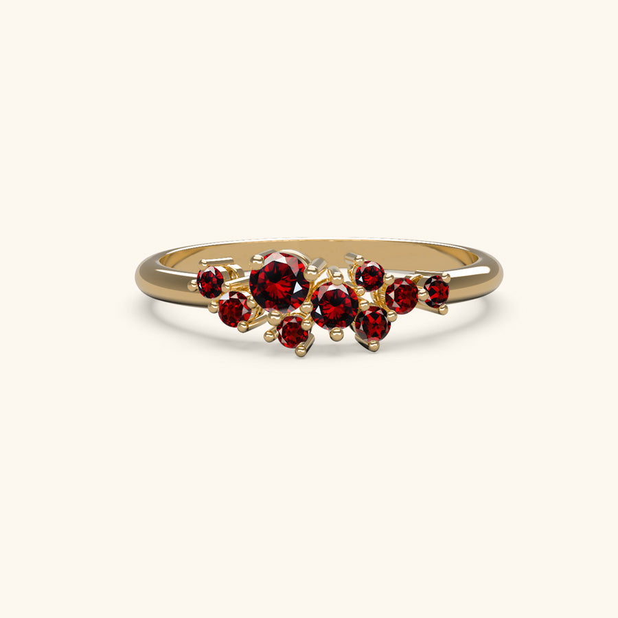 Cosmos Garnet Ring