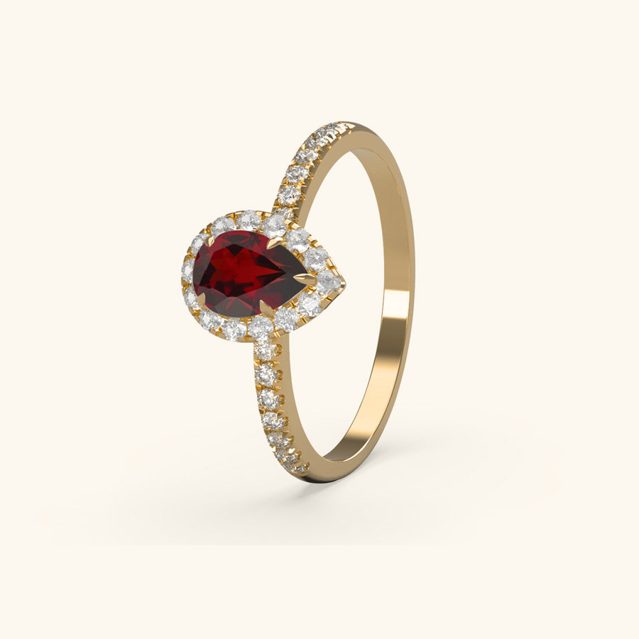 Dahlia Garnet Ring