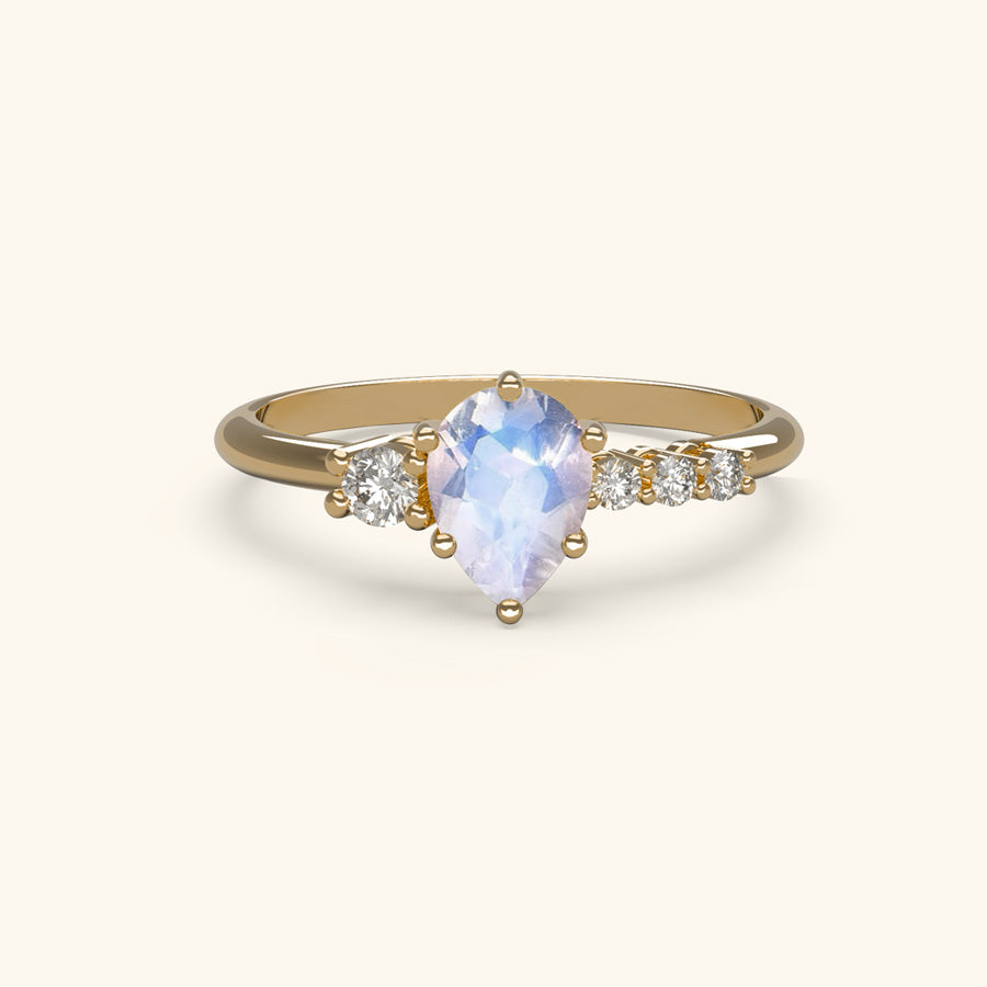 Sundrop Moonstone Ring