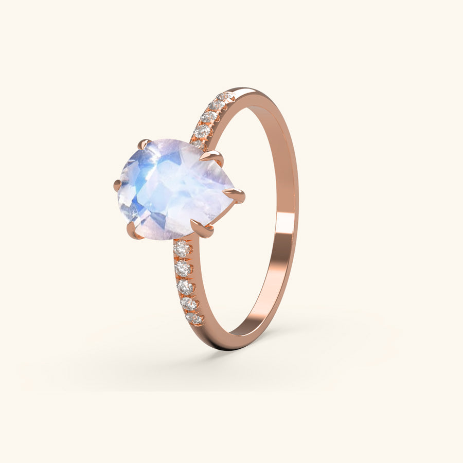 Wisteria Moonstone Ring